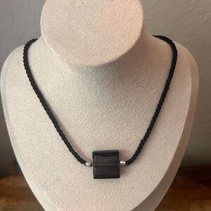 Free People Black Necklace with Silver Accents